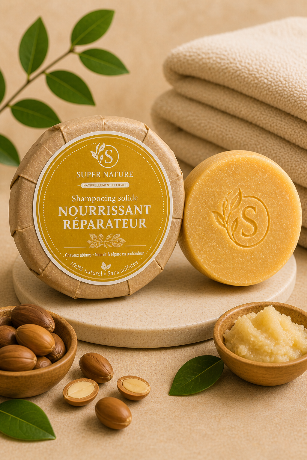 Shampoing solide secs abimés